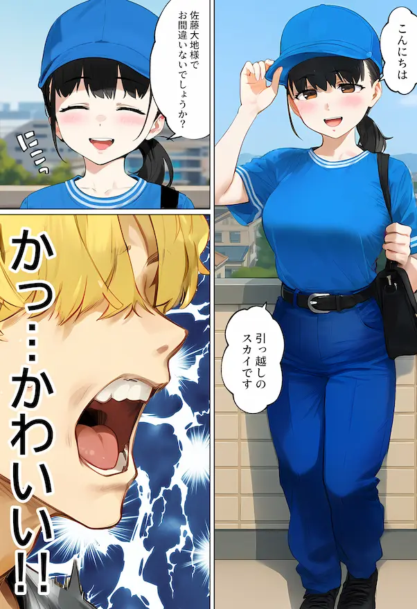 【実話】引っ越し見積もり中、新人ちゃん（22）のバキバキスマホにマチアプ通知！ヤリモク男子から「俺が」守らなきゃwww
