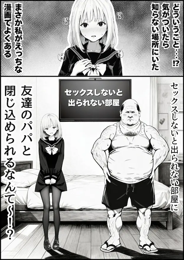 セックスしないと出られない部屋に親友のパパと閉じ込められたんですけど〜！？